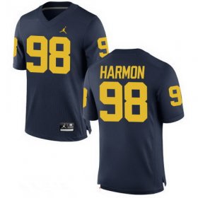 Wholesale Cheap Men\'s Michigan Wolverines #98 Tom Harmon Retired Navy Blue Stitched College Football Brand Jordan NCAA Jersey