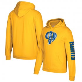 Wholesale Cheap Los Angeles Rams Mitchell & Ness Classic Team Pullover Hoodie Gold