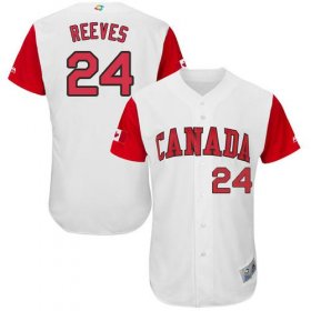 Wholesale Cheap Team Canada #24 Mike Reeves White 2017 World MLB Classic Authentic Stitched MLB Jersey