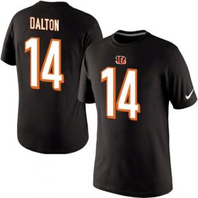 Wholesale Cheap Nike Cincinnati Bengals #14 Andy Dalton Pride Name & Number NFL T-Shirt Black