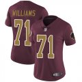 Wholesale Cheap Nike Redskins #71 Trent Williams Burgundy Red Alternate Women's Stitched NFL Vapor Untouchable Limited Jersey