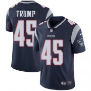 Wholesale Cheap Nike Patriots #45 Donald Trump Navy Blue Team Color Men's Stitched NFL Vapor Untouchable Limited Jersey