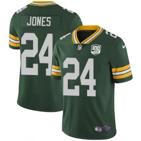 Wholesale Cheap Nike Packers #24 Josh Jones Green Team Color Men\'s 100th Season Stitched NFL Vapor Untouchable Limited Jersey