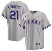Cheap Men's Texas Rangers #21 Ian Kennedy Gray Cool Base Stitched Baseball Jersey