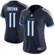 Wholesale Cheap Nike Titans #11 A.J. Brown Navy Blue Team Color Women's Stitched NFL Vapor Untouchable Limited Jersey