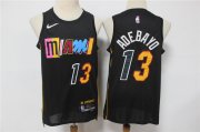 Wholesale Cheap Men's Miami Heat #13 Bam Adebayo Black Diamond 2022 City Edition Swingman Stitched Jersey