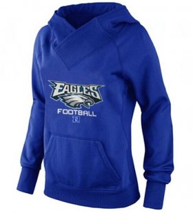 Wholesale Cheap Women\'s Philadelphia Eagles Big & Tall Critical Victory Pullover Hoodie Blue