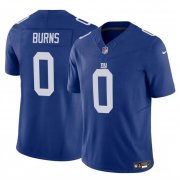 Cheap Men's New York Giants #0 Brian Burns Blue 2023 F.U.S.E. Vapor Untouchable Limited Football Stitched Jersey