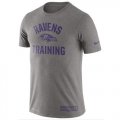 Wholesale Cheap Men's Baltimore Ravens Nike Heathered Gray Training Performance T-Shirt
