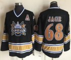 Wholesale Cheap Capitals #68 Jaromir Jagr Black CCM Throwback Stitched NHL Jersey