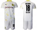 Wholesale Cheap Men 2020-2021 club Dortmund Second away 18 white Soccer Jerseys