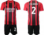 Wholesale Cheap Men 2021-2022 Club AC Milan home red 2 Soccer Jersey