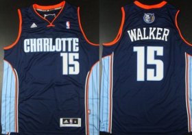 Wholesale Cheap Charlotte Bobcats #15 Kemba Walker Revolution 30 Swingman Blue Jersey