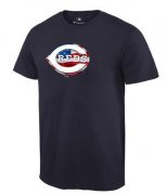 Wholesale Cheap Men's Cincinnati Reds USA Flag Fashion T-Shirt Navy Blue