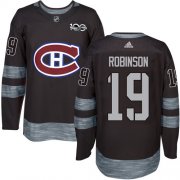Wholesale Cheap Adidas Canadiens #19 Larry Robinson Black 1917-2017 100th Anniversary Stitched NHL Jersey