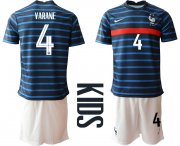 Wholesale Cheap 2021 France home Youth 4 soccer jerseys