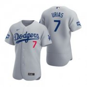 Wholesale Cheap Los Angeles Dodgers #7 Julio Urias Gray 2020 World Series Champions Jersey