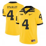 Wholesale Cheap Iowa Hawkeyes 4 Nathan Stanley Yellow College Football Jersey