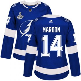 Cheap Adidas Lightning #14 Pat Maroon Blue Home Authentic Women\'s 2020 Stanley Cup Champions Stitched NHL Jersey