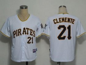Wholesale Cheap Pirates #21 Roberto Clemente White Cool Base Stitched MLB Jersey