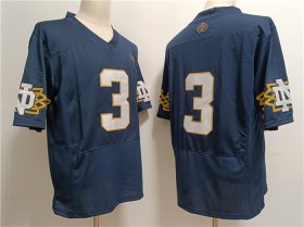 Cheap Men\'s Notre Dame Fighting Irish #3 Joe Montana Navy Limited Stitched Jersey