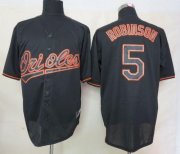 Wholesale Cheap Orioles #5 Brooks Robinson Black Fashion Stitched MLB Jersey