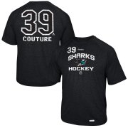 Wholesale Cheap San Jose Sharks #39 Logan Couture Reebok No. 39 Locker Status Name & Number Speed Wick T-Shirt Black