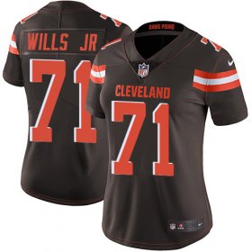 Wholesale Cheap Nike Browns #71 Jedrick Wills JR Brown Team Color Women\'s Stitched NFL Vapor Untouchable Limited Jersey