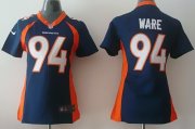 Wholesale Cheap Nike Broncos #94 DeMarcus Ware Blue Alternate Women's Stitched NFL New Elite Jersey