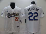 Wholesale Cheap Men Los Angeles Dodgers 22 Kershaw White Game 2021 Nike MLB Jersey