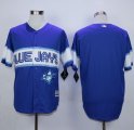 Wholesale Cheap Blue Jays Blank Blue Exclusive New Cool Base Stitched MLB Jersey