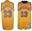 Wholesale Cheap San Francisco Warriors #13 Wilt Chamberlain ABA Hardwood Classic Swingman Yellow Jersey