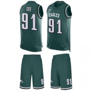 Wholesale Cheap Nike Eagles #91 Fletcher Cox Midnight Green Team Color Men's Stitched NFL Limited Tank Top Suit Jersey