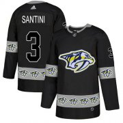 Wholesale Cheap Adidas Predators #3 Steven Santini Black Authentic Team Logo Fashion Stitched NHL Jersey