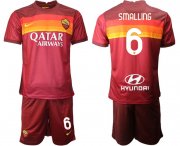 Wholesale Cheap Men 2020-2021 club Roma home 6 red Soccer Jerseys