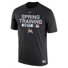 Wholesale Cheap Men\'s Miami Marlins Nike Black Authentic Collection Legend Team Issue Performance T-Shirt