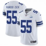 Wholesale Cheap Men Dallas Cowboys #55 Leighton Vander Esch 60th Anniversary White Vapor Untouchable Stitched NFL Nike Limited Jersey