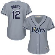 Wholesale Cheap Rays #12 Wade Boggs Grey Road Women's Stitched MLB Jersey