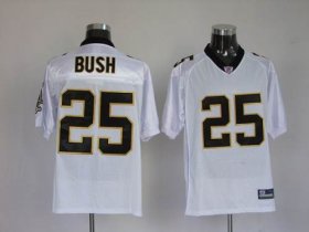 Wholesale Cheap Saints #25 Reggie Bush White Stitched NFL Jersey