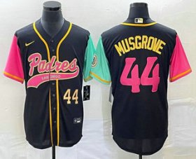 Wholesale Cheap Men\'s San Diego Padres #44 Joe Musgrove Number Black NEW 2023 City Connect Cool Base Stitched Jersey