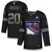 Wholesale Cheap Adidas Rangers #20 Chris Kreider Black Authentic Classic Stitched NHL Jersey