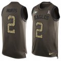 Wholesale Cheap Nike Eagles #2 Jalen Hurts Green Men's Stitched NFL Limited Salute To Service Tank Top Jersey