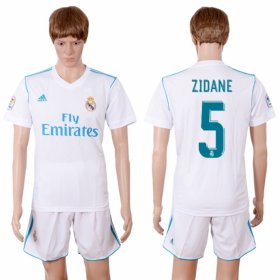 Wholesale Cheap Real Madrid #5 Zidane White Home Soccer Club Jersey
