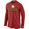 Wholesale Cheap Nike Pittsburgh Steelers Critical Victory Long Sleeve T-Shirt Red
