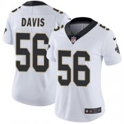 Wholesale Cheap Nike Saints #56 DeMario Davis White Women's Stitched NFL Vapor Untouchable Limited Jersey