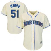 Wholesale Cheap Mariners #51 Ichiro Suzuki Cream Cool Base Stitched Youth MLB Jersey