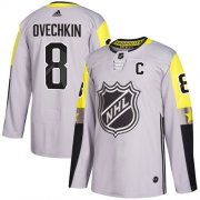 Wholesale Cheap Adidas Capitals #8 Alex Ovechkin Gray 2018 All-Star Metro Division Authentic Stitched NHL Jersey