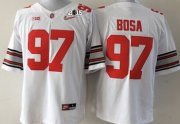 Wholesale Cheap Ohio State Buckeyes #97 Joey Bosa 2015 Playoff Rose Bowl Special Event Diamond Quest White 2015 BCS Patch Jersey