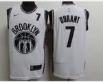 Wholesale Cheap Nets 7 Kevin Durant White 2020-2021 City Edition Nike Swingman Jersey