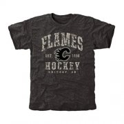 Wholesale Cheap Men's Calgary Flames Black Camo Stack T-Shirt